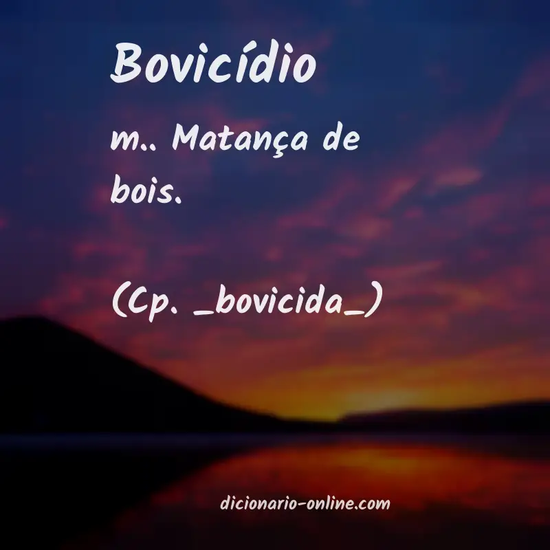 Significado de bovicídio