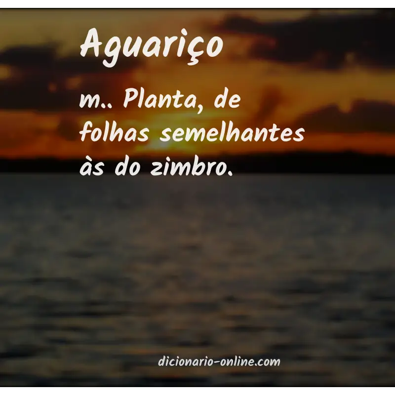 Significado de aguariço