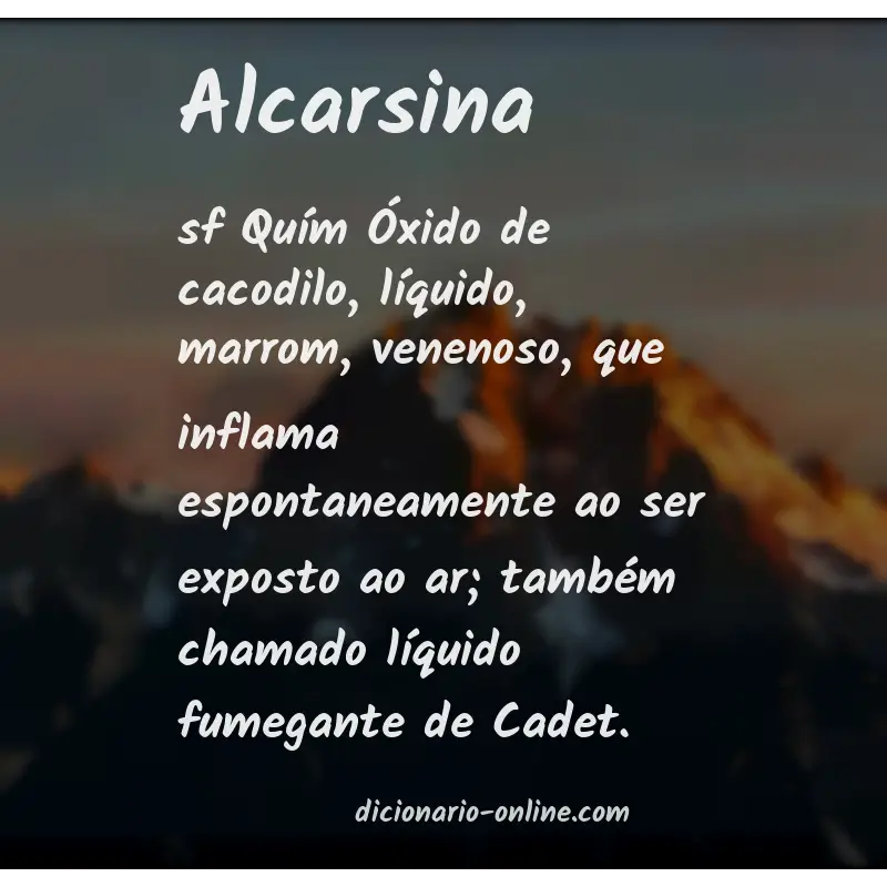 Significado de alcarsina