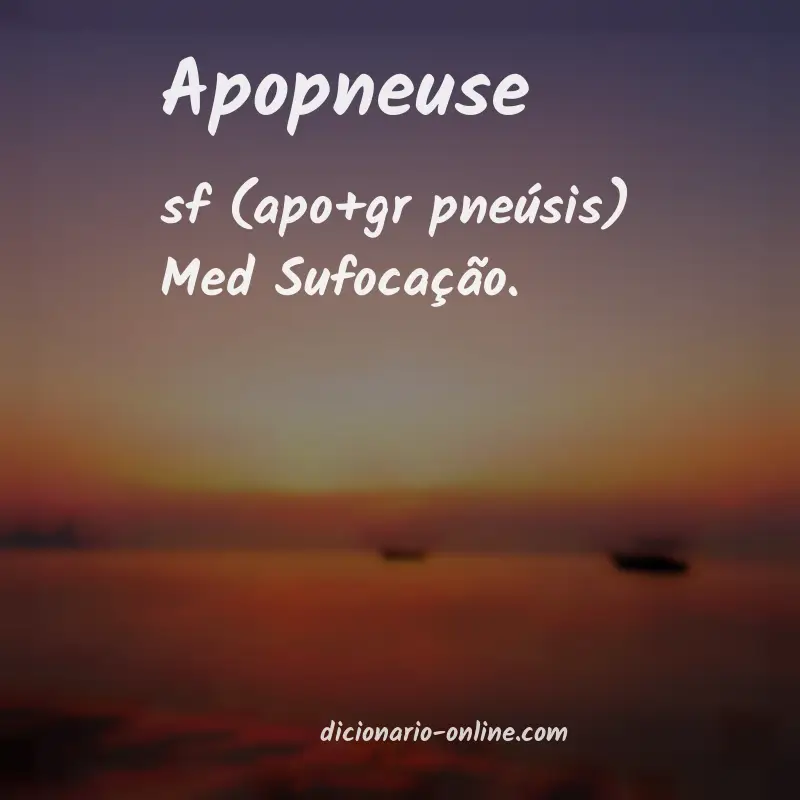Significado de apopneuse