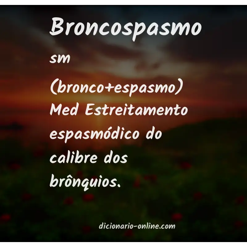 Significado de broncospasmo