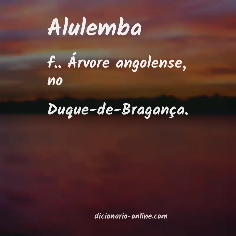 Significado de alulemba