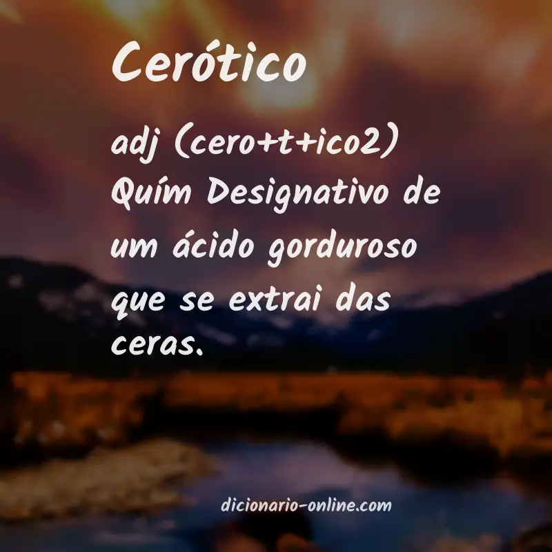 Significado de cerótico