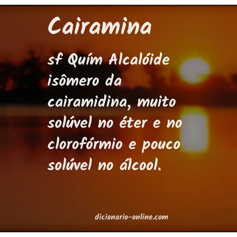Significado de cairamina