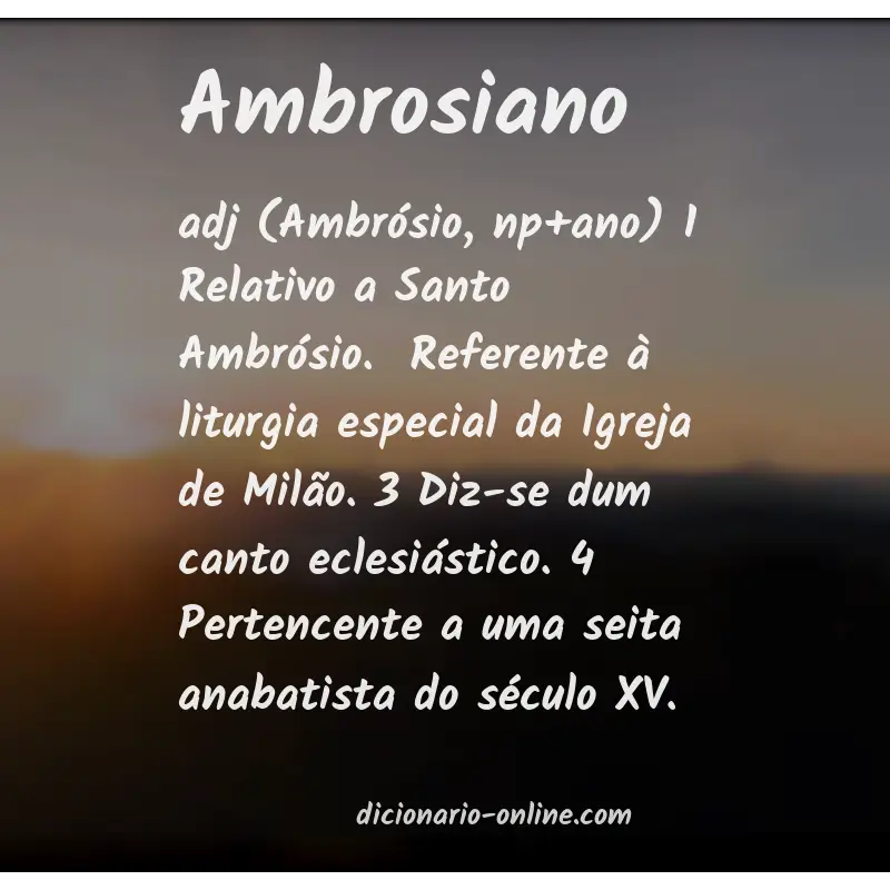 Significado de ambrosiano