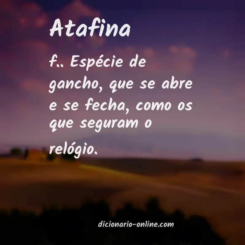 Significado de atafina