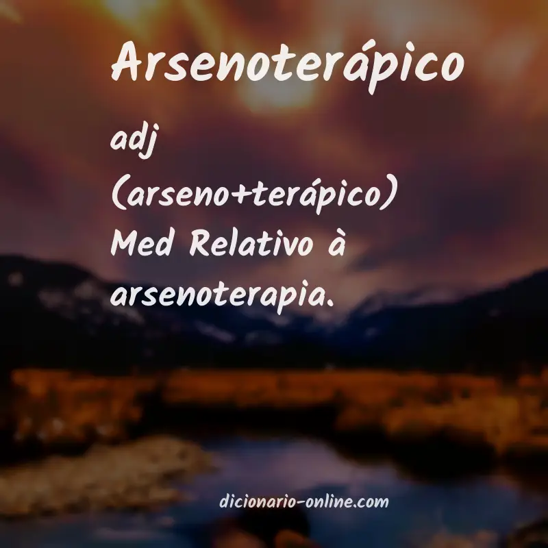 Significado de arsenoterápico