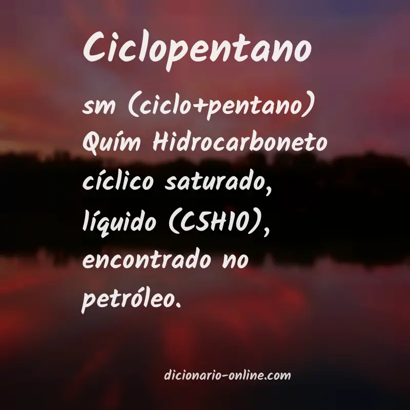 Significado de ciclopentano