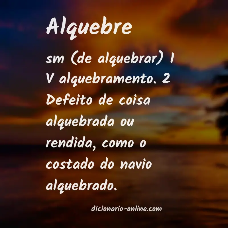 Significado de alquebre