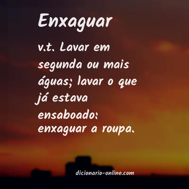 Significado de enxaguar
