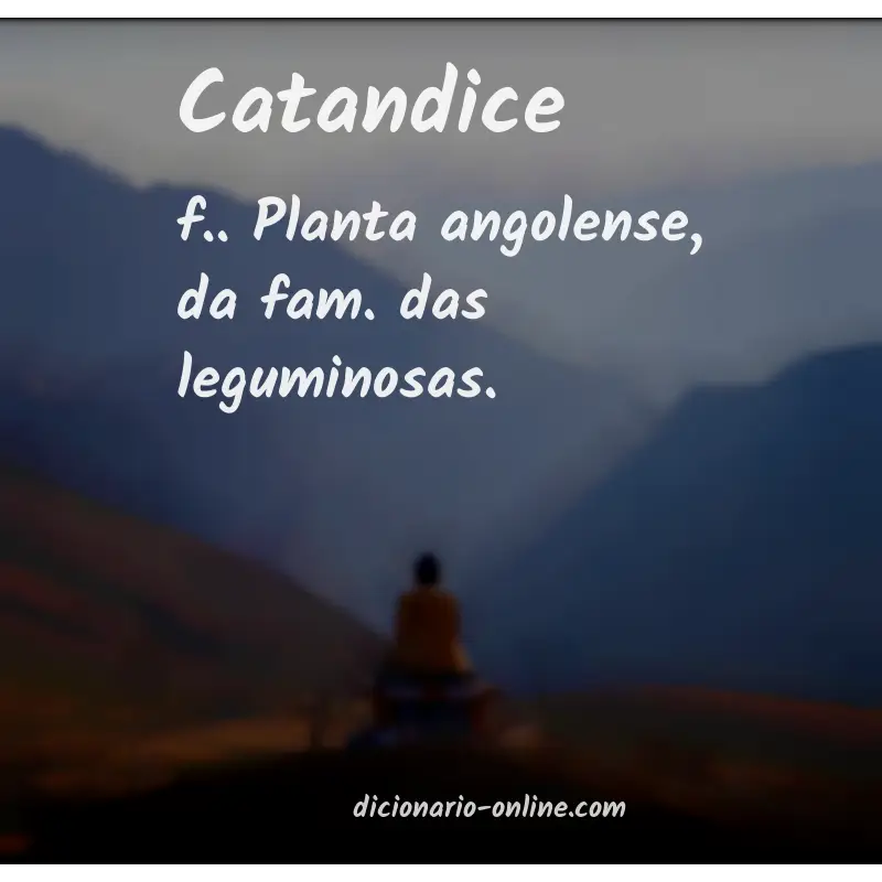 Significado de catandice