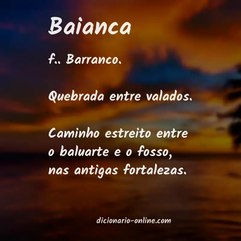 Significado de baianca