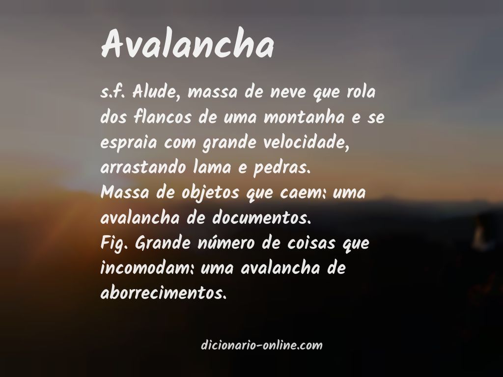 Significado de avalancha