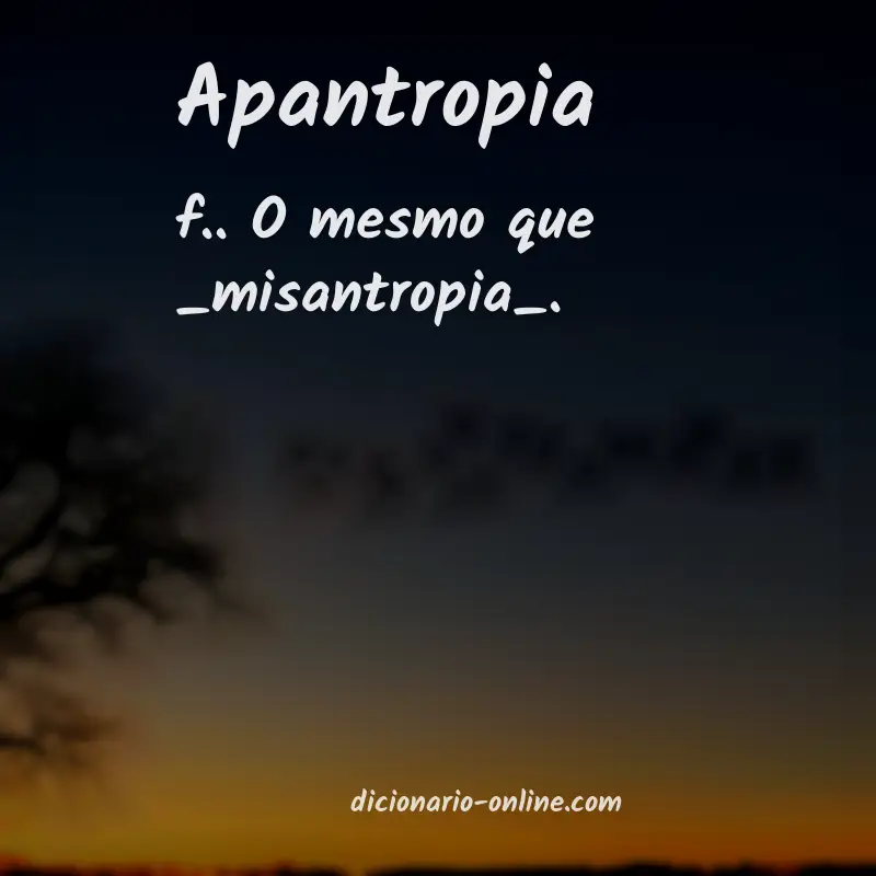 Significado de apantropia