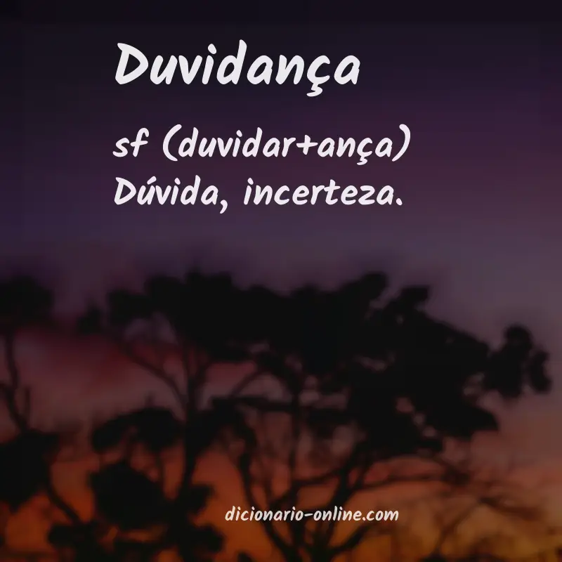Significado de duvidança