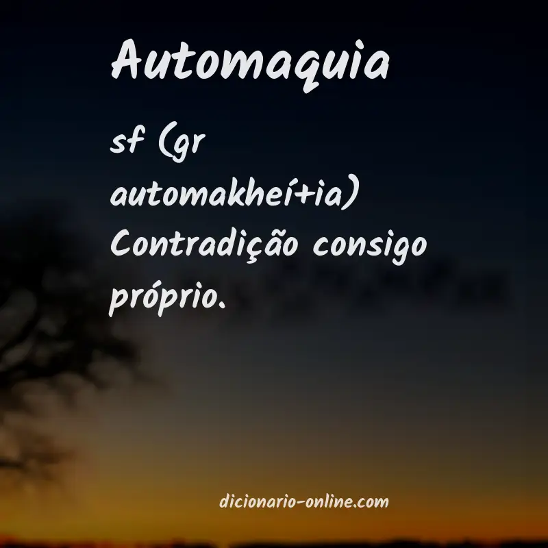Significado de automaquia