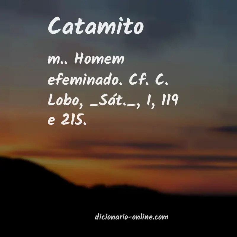 Significado de catamito