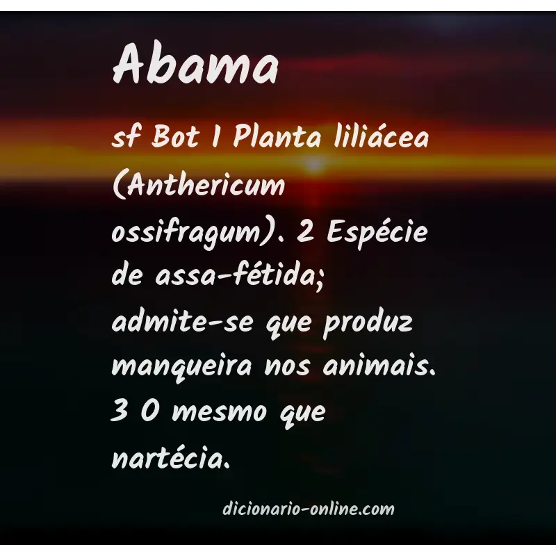 Significado de abama