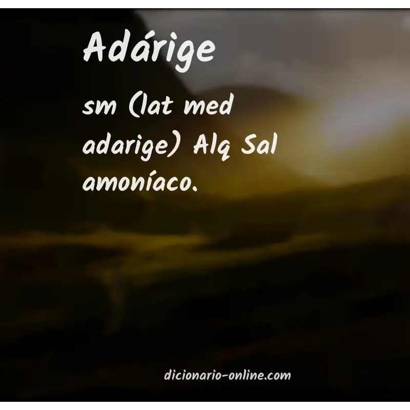Significado de adárige