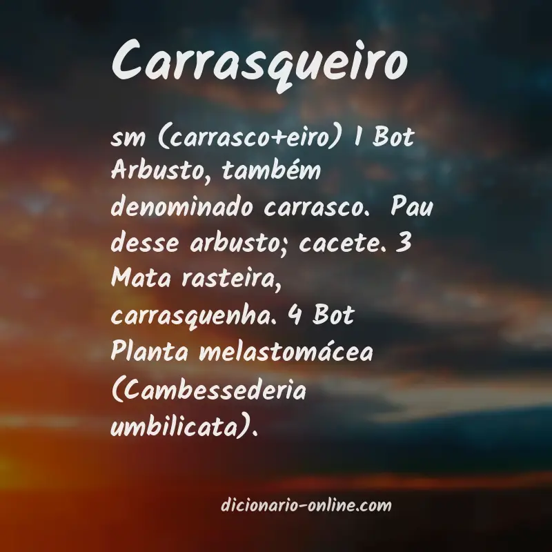 Significado de carrasqueiro