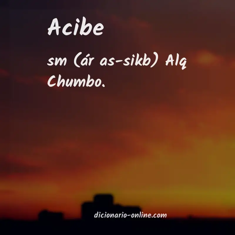 Significado de acibe