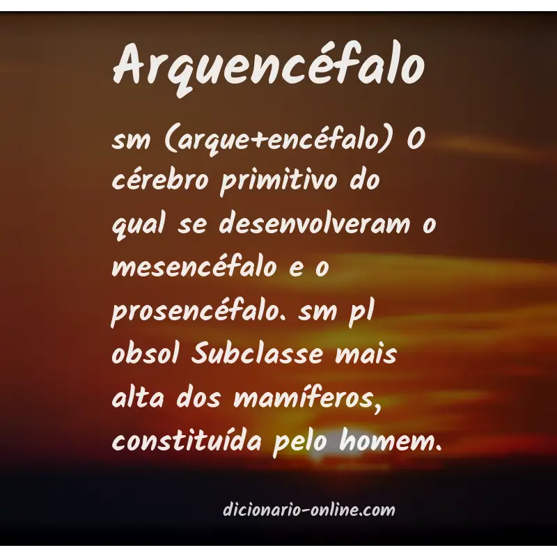 Significado de arquencéfalo