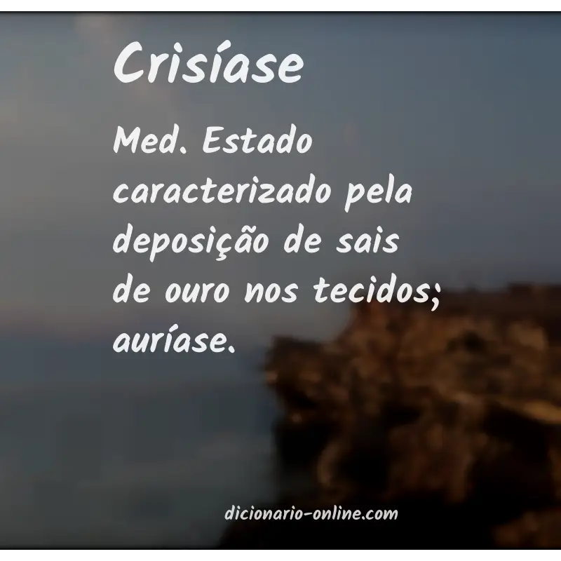 Significado de crisíase