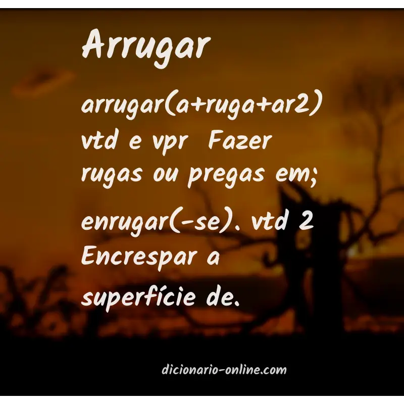 Significado de arrugar