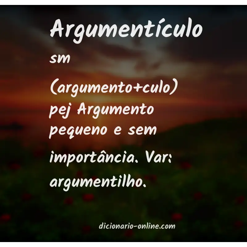 Significado de argumentículo