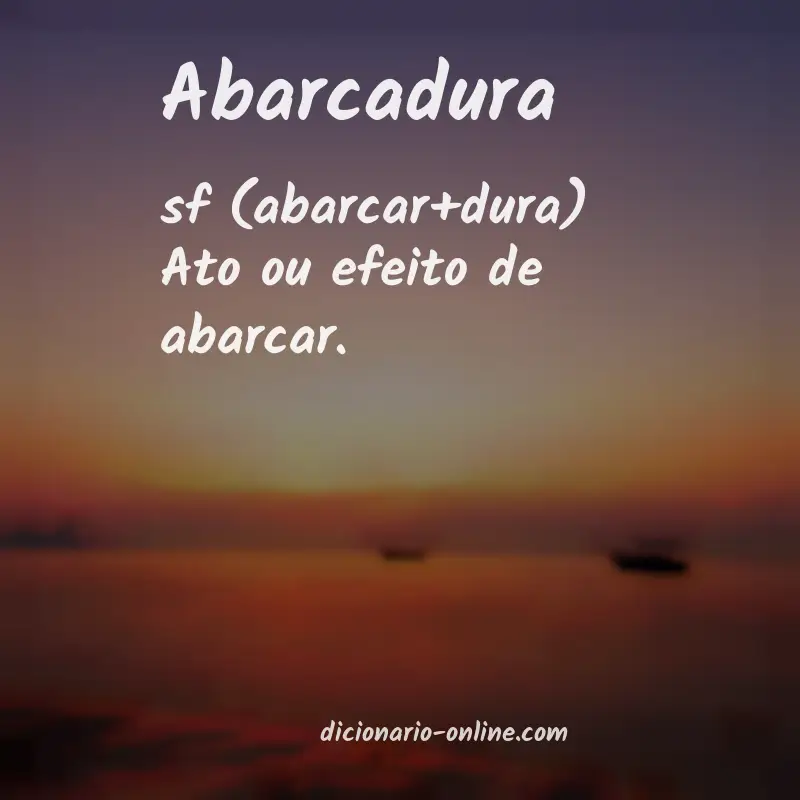 Significado de abarcadura