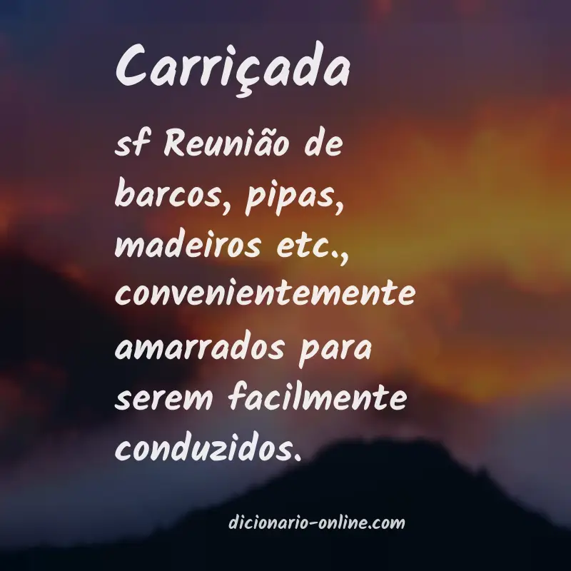 Significado de carriçada