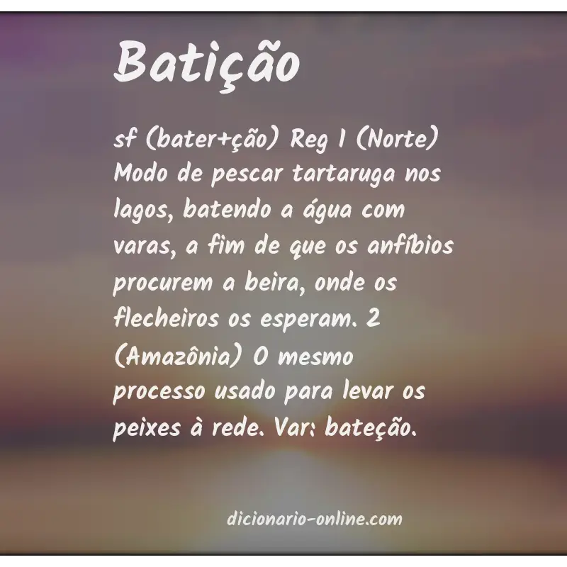 Significado de batição