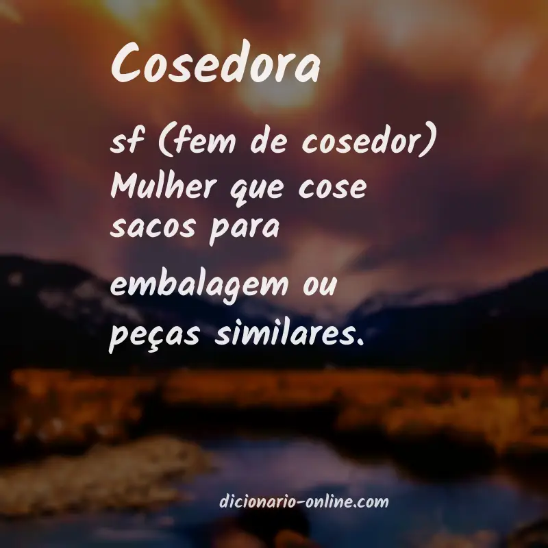 Significado de cosedora