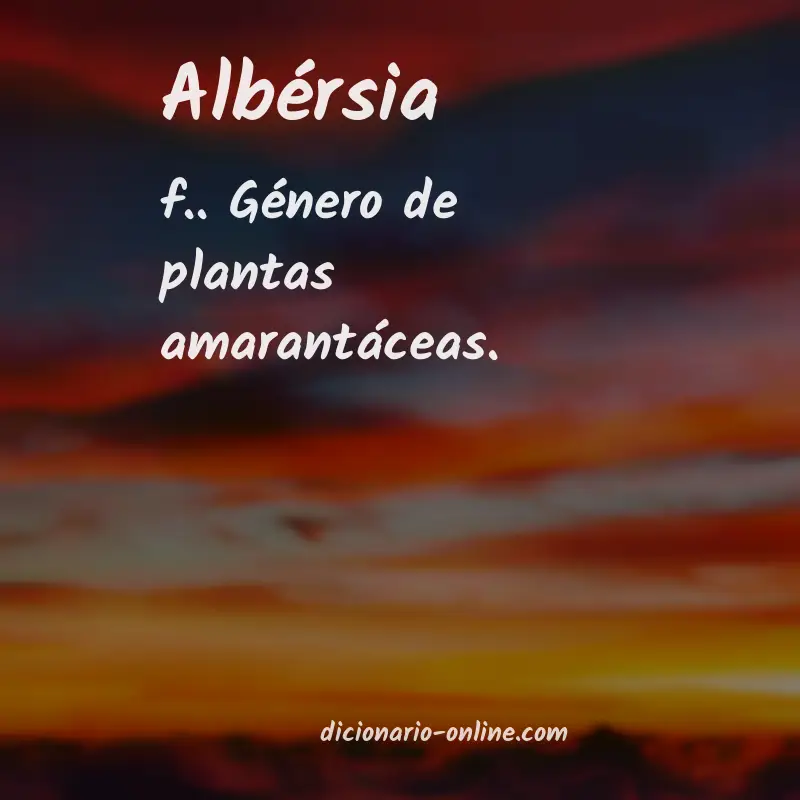 Significado de albérsia
