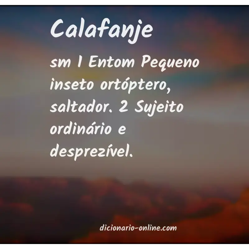 Significado de calafanje