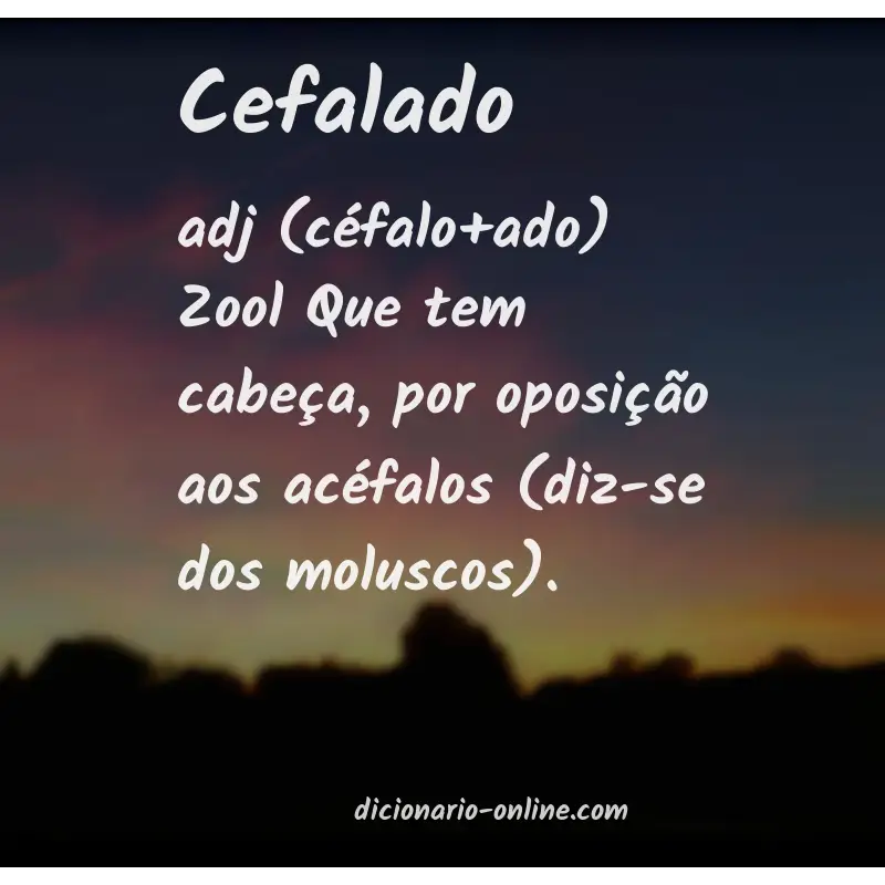 Significado de cefalado