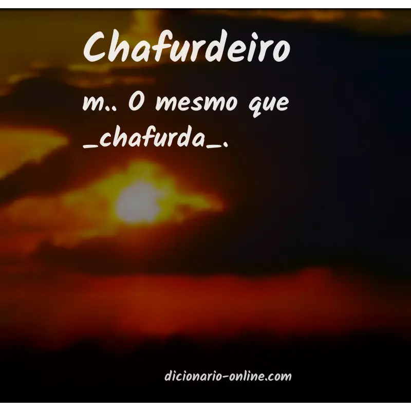 Significado de chafurdeiro