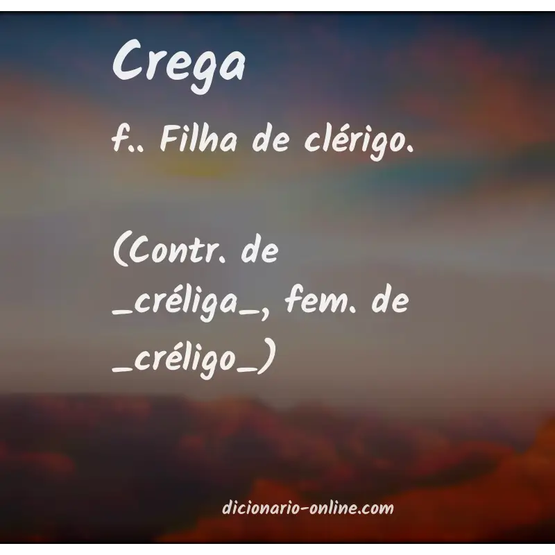 Significado de crega