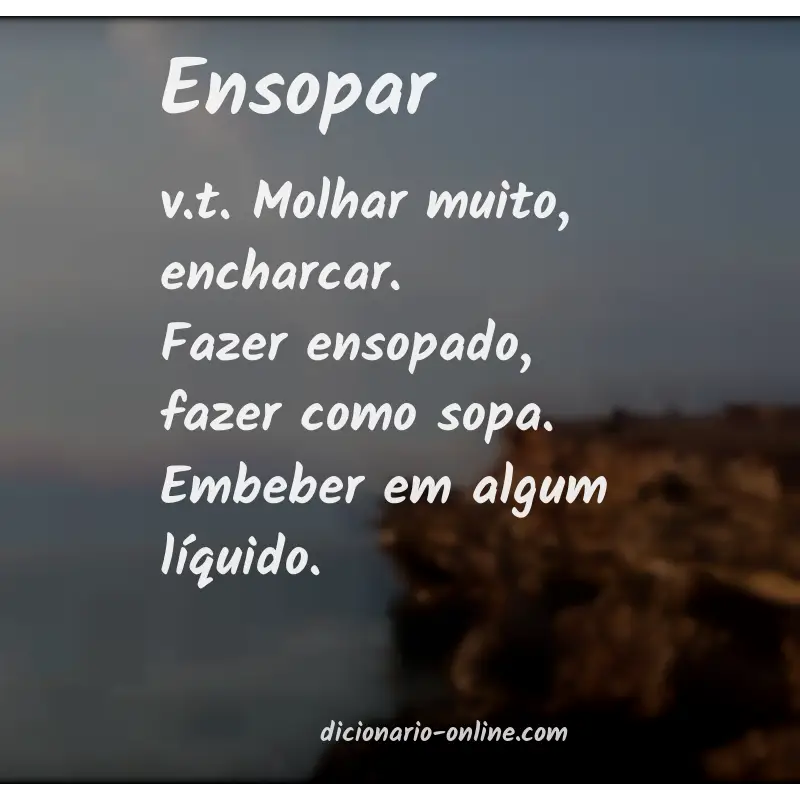 Significado de ensopar