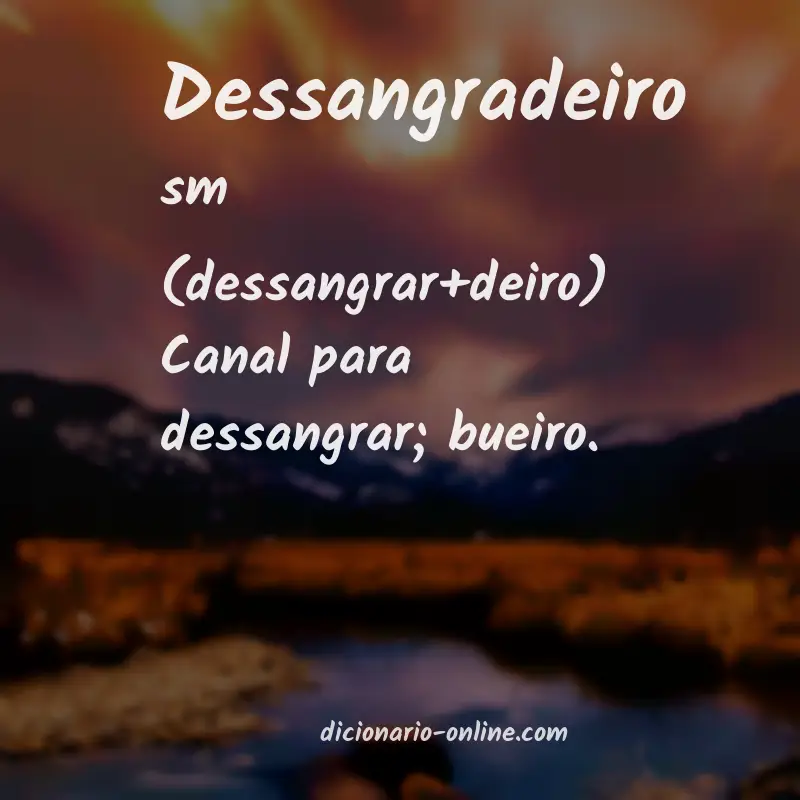 Significado de dessangradeiro