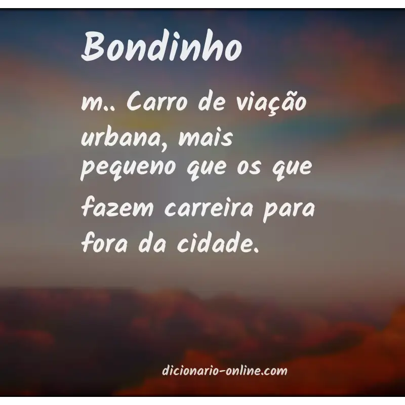 Significado de bondinho