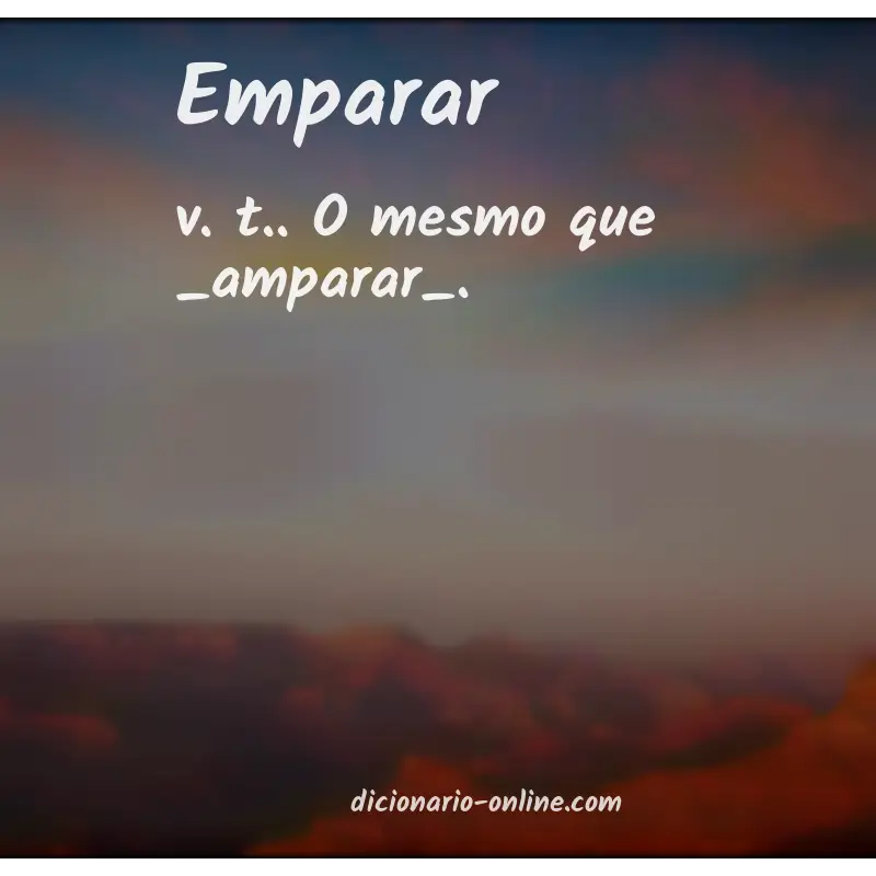 Significado de emparar