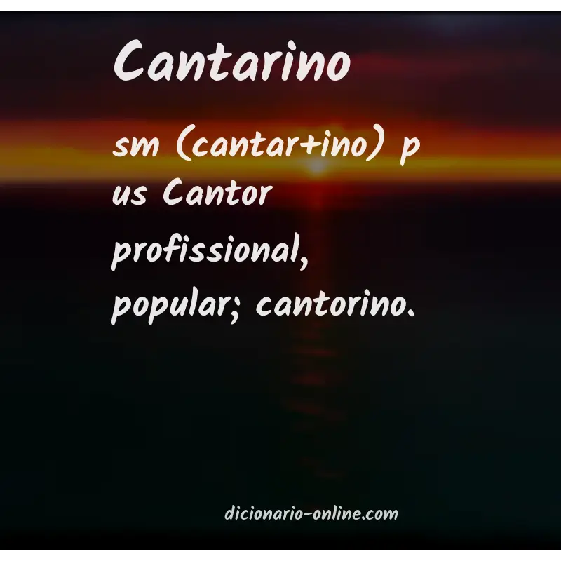Significado de cantarino