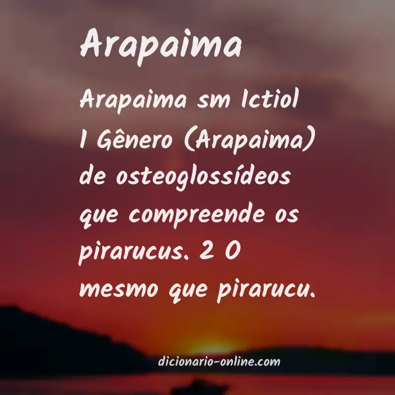 Significado de arapaima