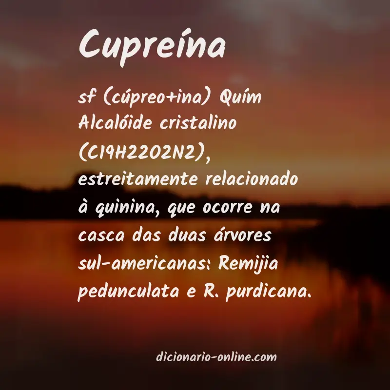 Significado de cupreína