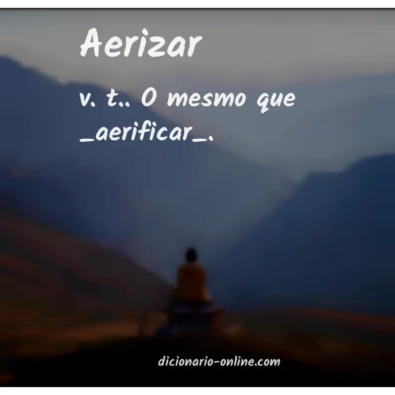 Significado de aerizar