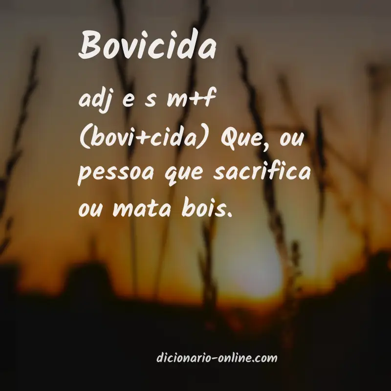 Significado de bovicida