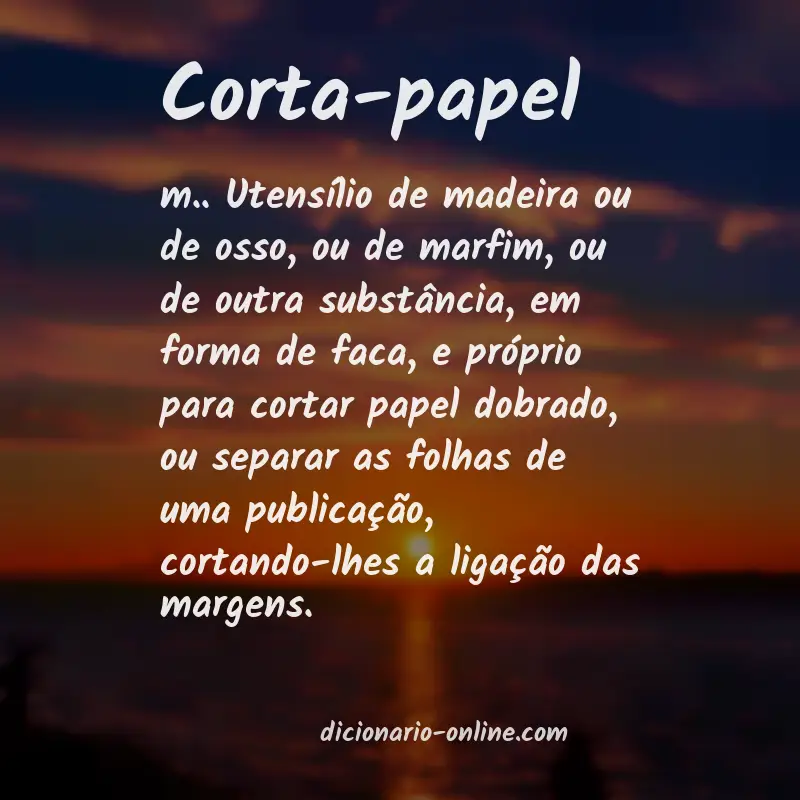 Significado de corta-papel