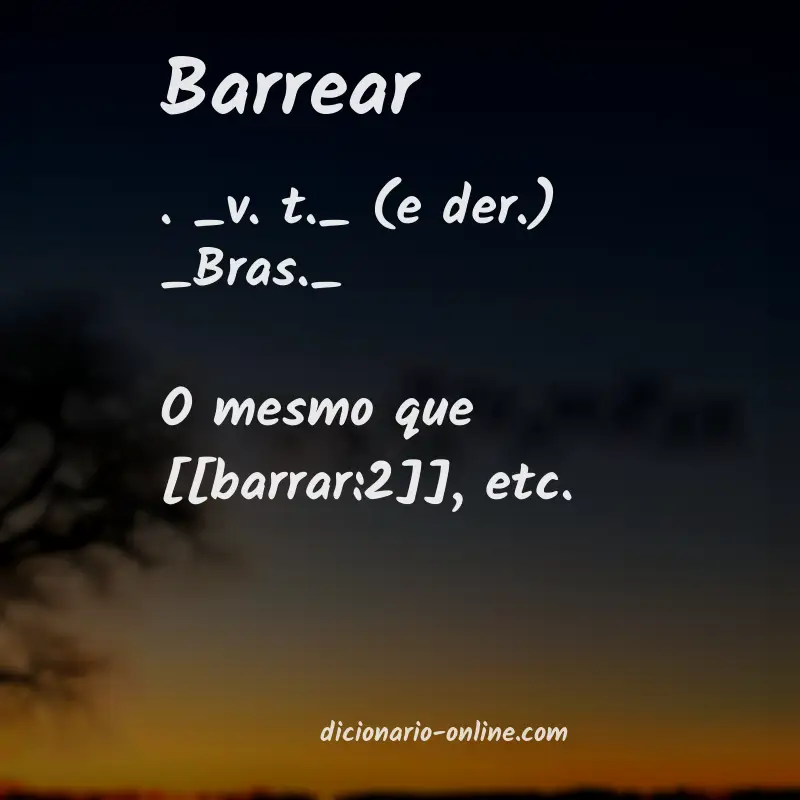 Significado de barrear
