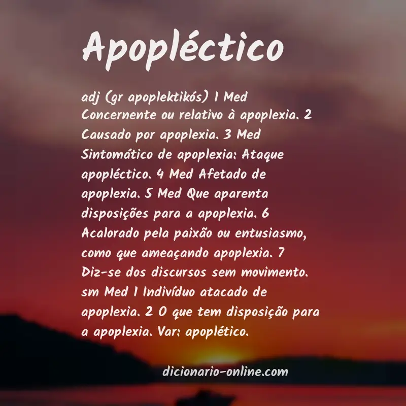 Significado de apopléctico
